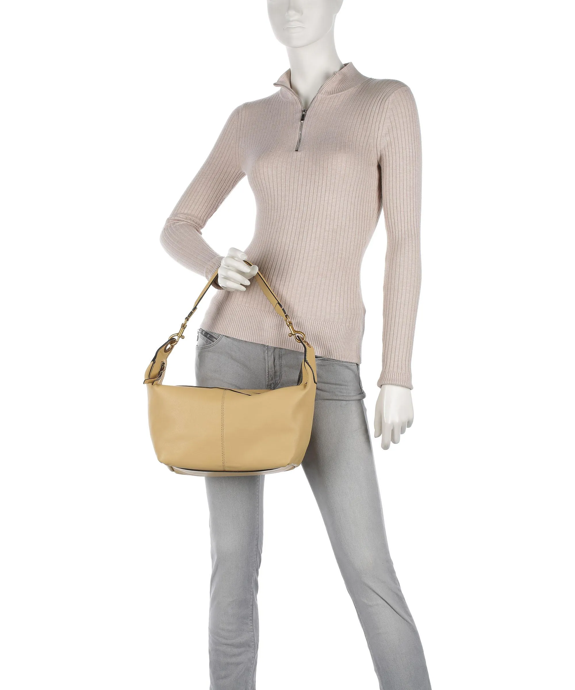  Liebeskind Liza S Borsa hobo pelle di pecora champagne  