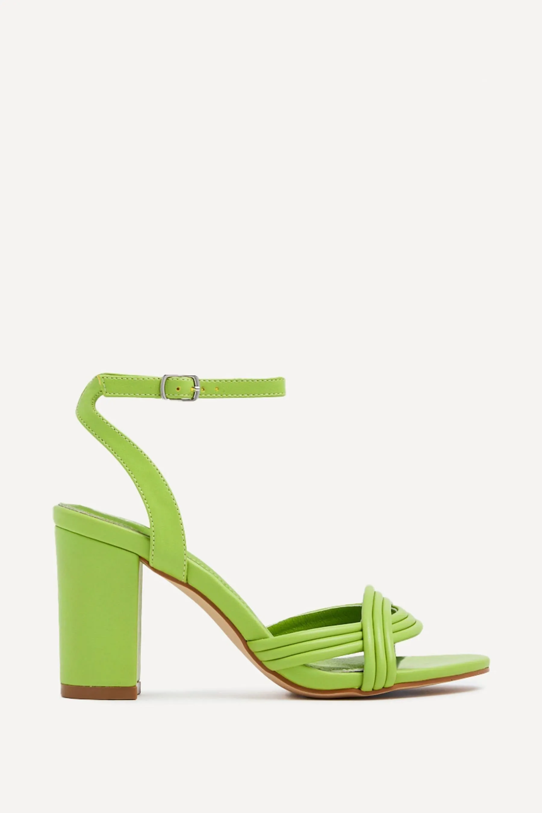 Linzi - Regina - Sandali con tacco largo e spalline frontali intrecciate