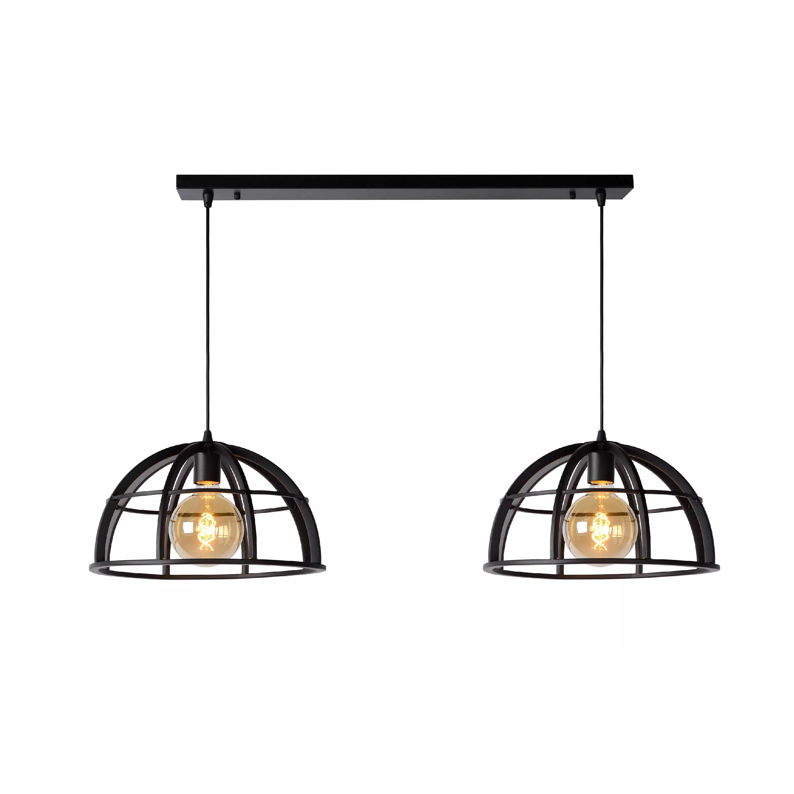 Lucide  Lampada a sospensione lineare con due diffusori in metallo dal design moderno Dikra - 60W