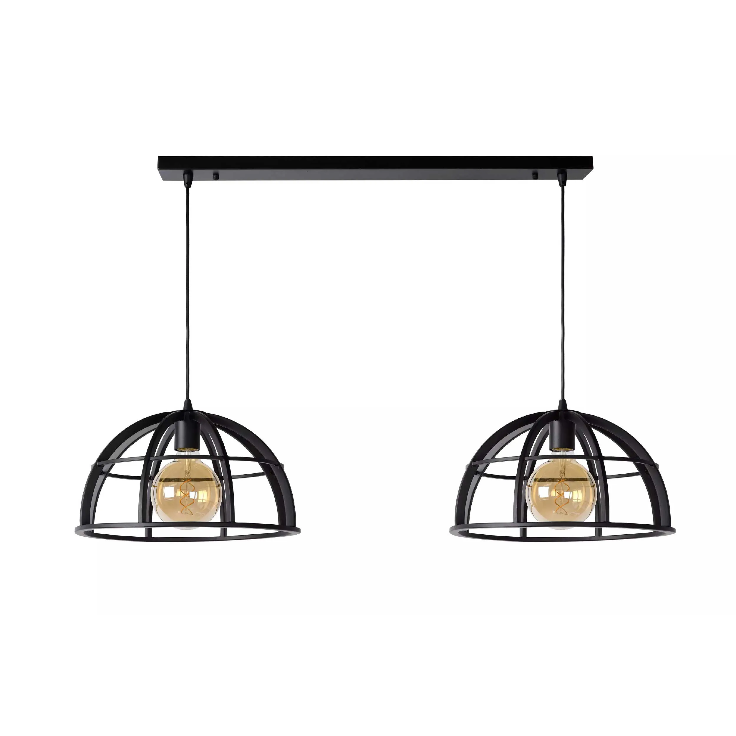 Lucide  Lampada a sospensione lineare con due diffusori in metallo dal design moderno Dikra - 60W