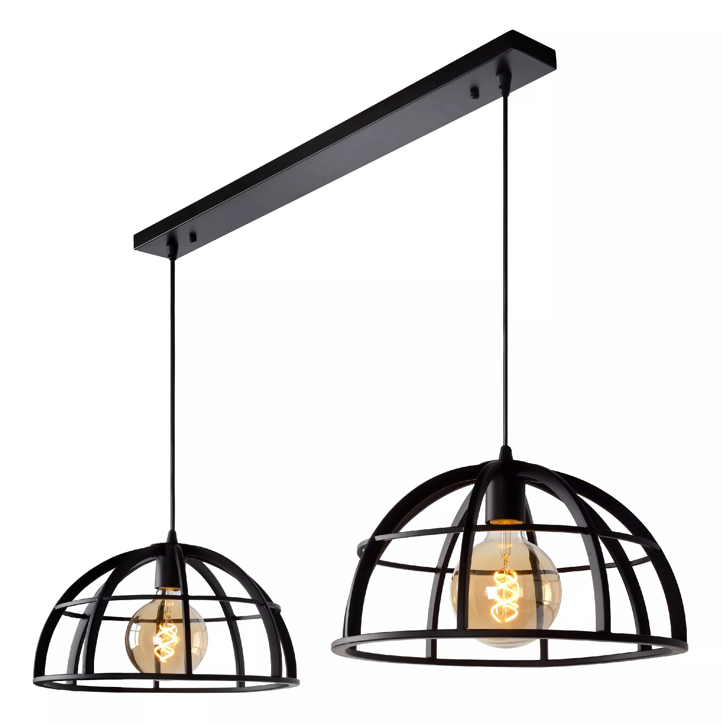 Lucide  Lampada a sospensione lineare con due diffusori in metallo dal design moderno Dikra - 60W