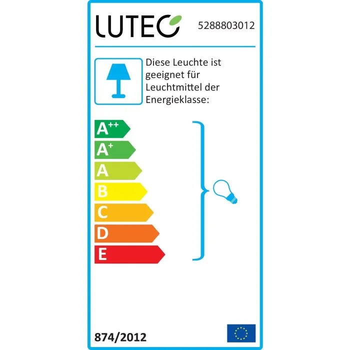 Lutec Flair Applique da esterno Antracite, 1-Luce