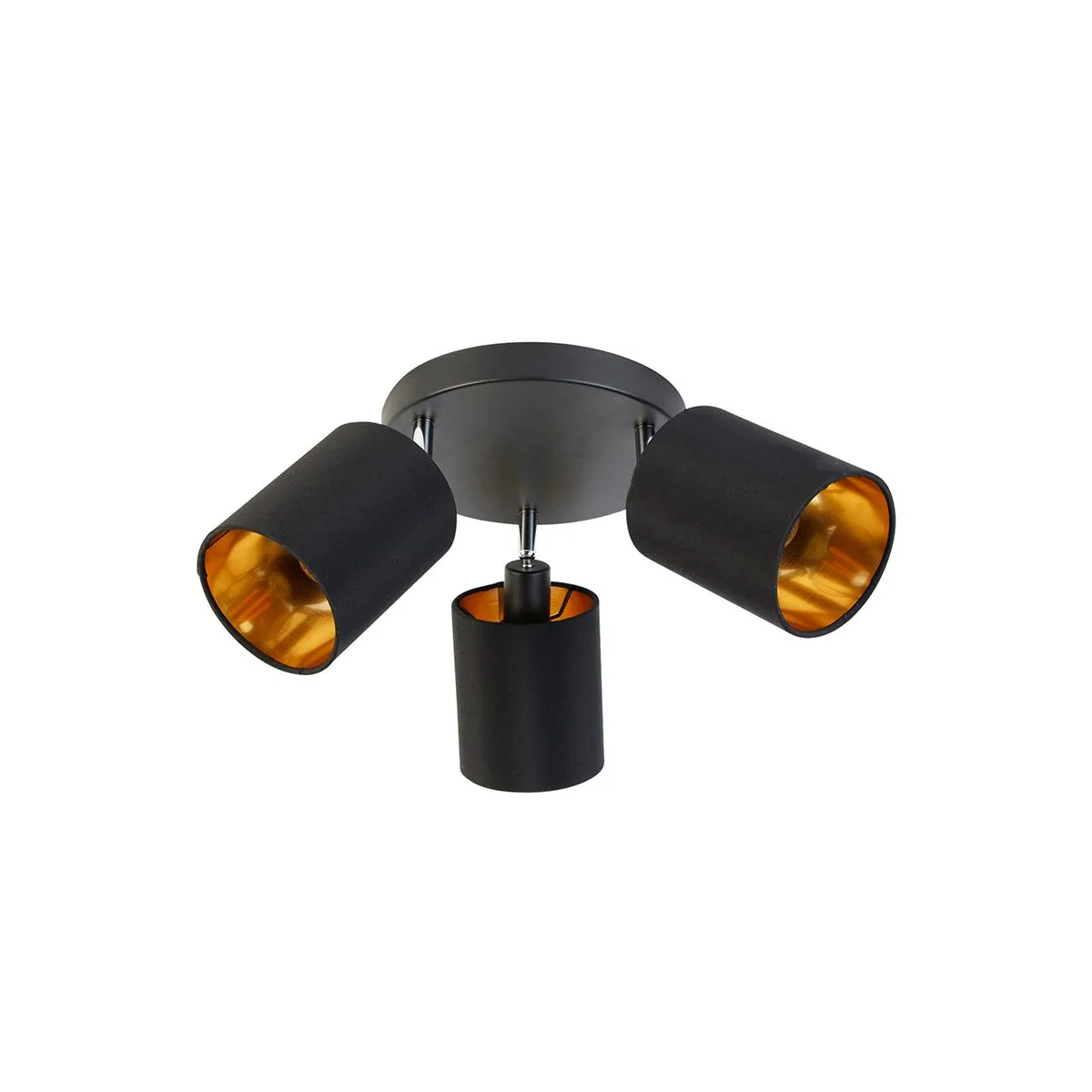 Macchia nera con interno dorato a 3 luci - Lofty