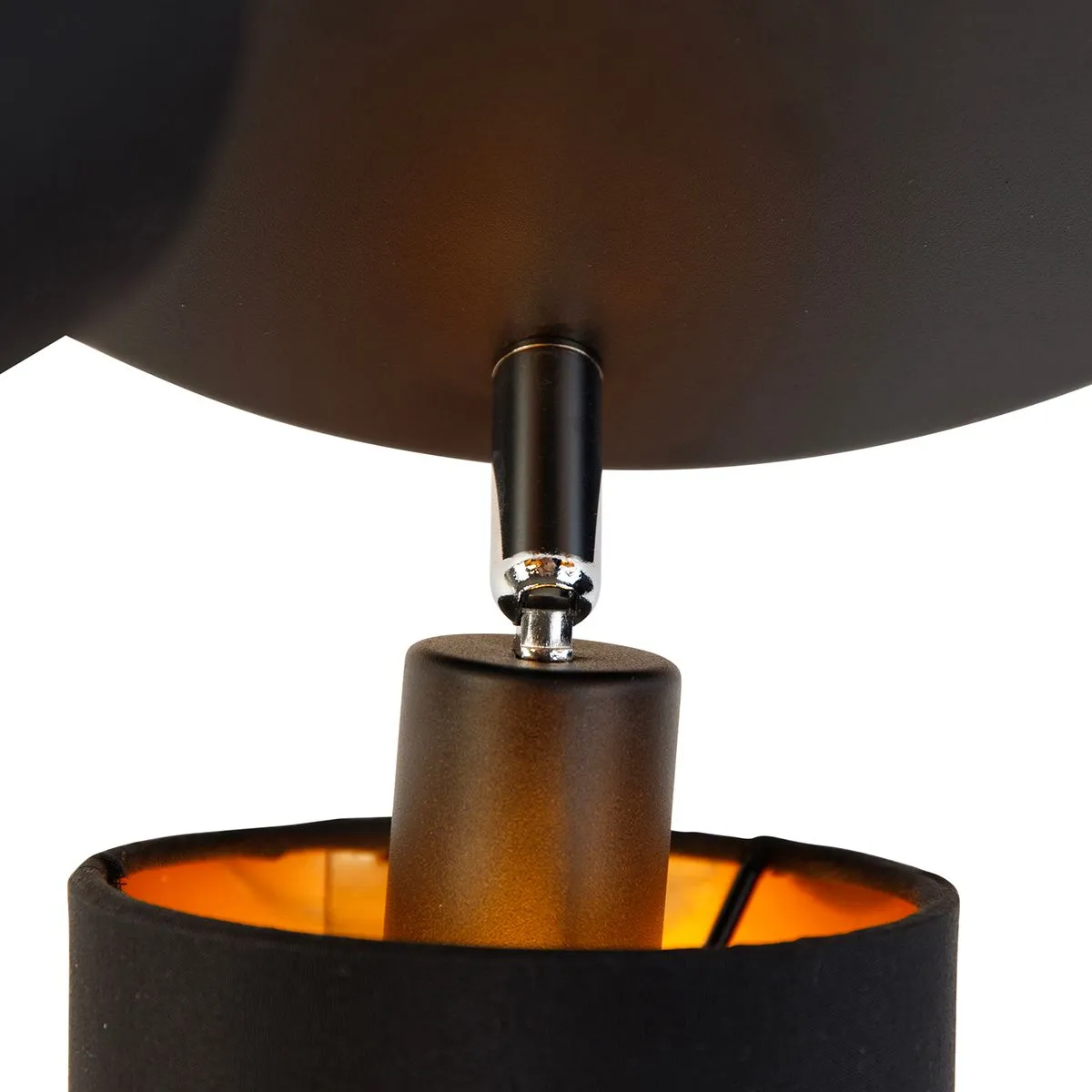 Macchia nera con interno dorato a 3 luci - Lofty