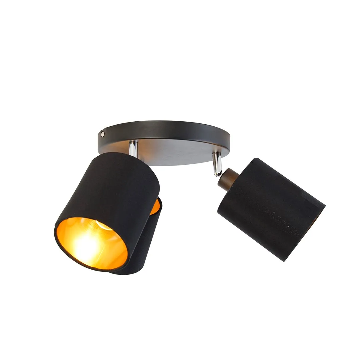 Macchia nera con interno dorato a 3 luci - Lofty