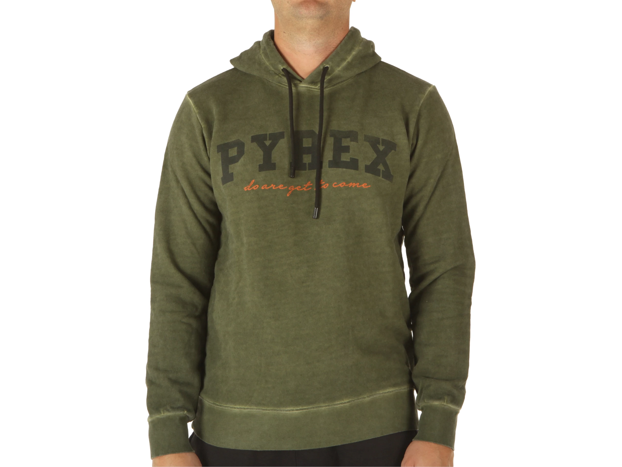Maglia Uomo In Felpa Con Cappuccio Tinto Freddo Verde Militare