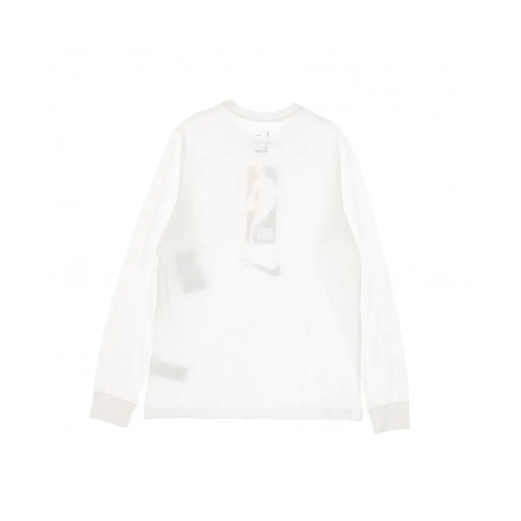 maglietta manica lunga uomo nba team 31 dry fit tee WHITE