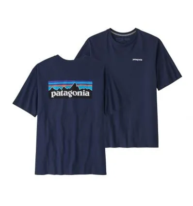 Maglietta Patagonia P-6 Logo Responsabili-tee (Classic navy) uomo