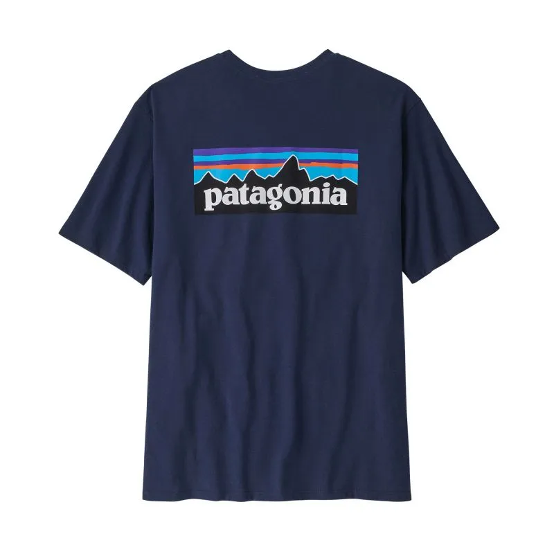 Maglietta Patagonia P-6 Logo Responsabili-tee (Classic navy) uomo