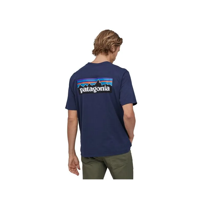 Maglietta Patagonia P-6 Logo Responsabili-tee (Classic navy) uomo