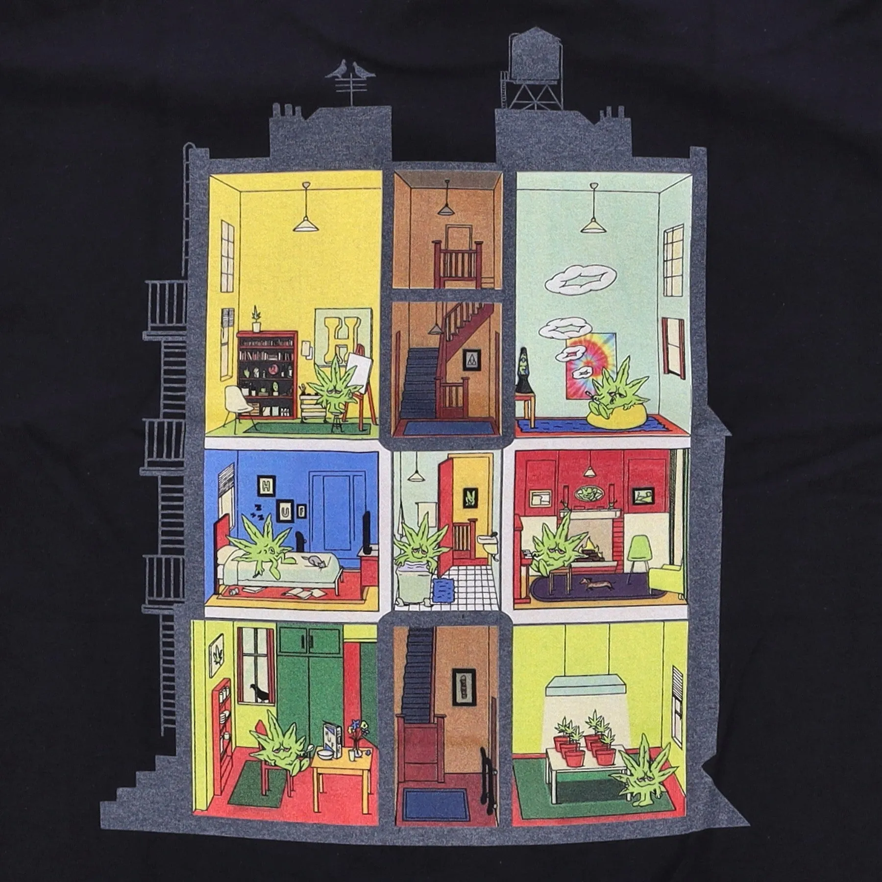 Maglietta Uomo At Home Tee Black