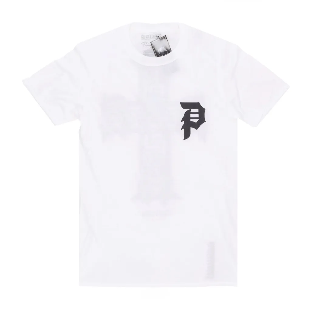 maglietta uomo cross tee x guns n roses WHITE