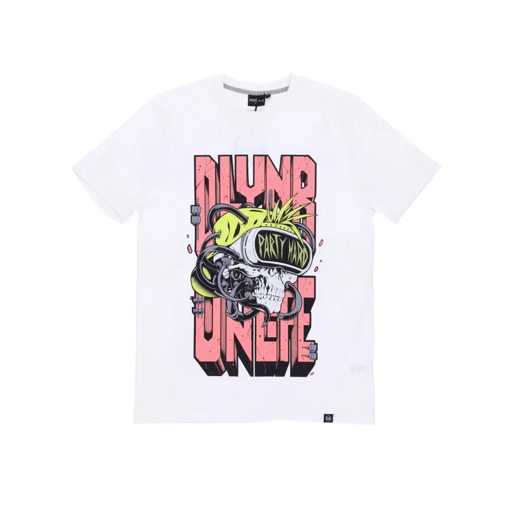 maglietta uomo party hard skull tee WHITE