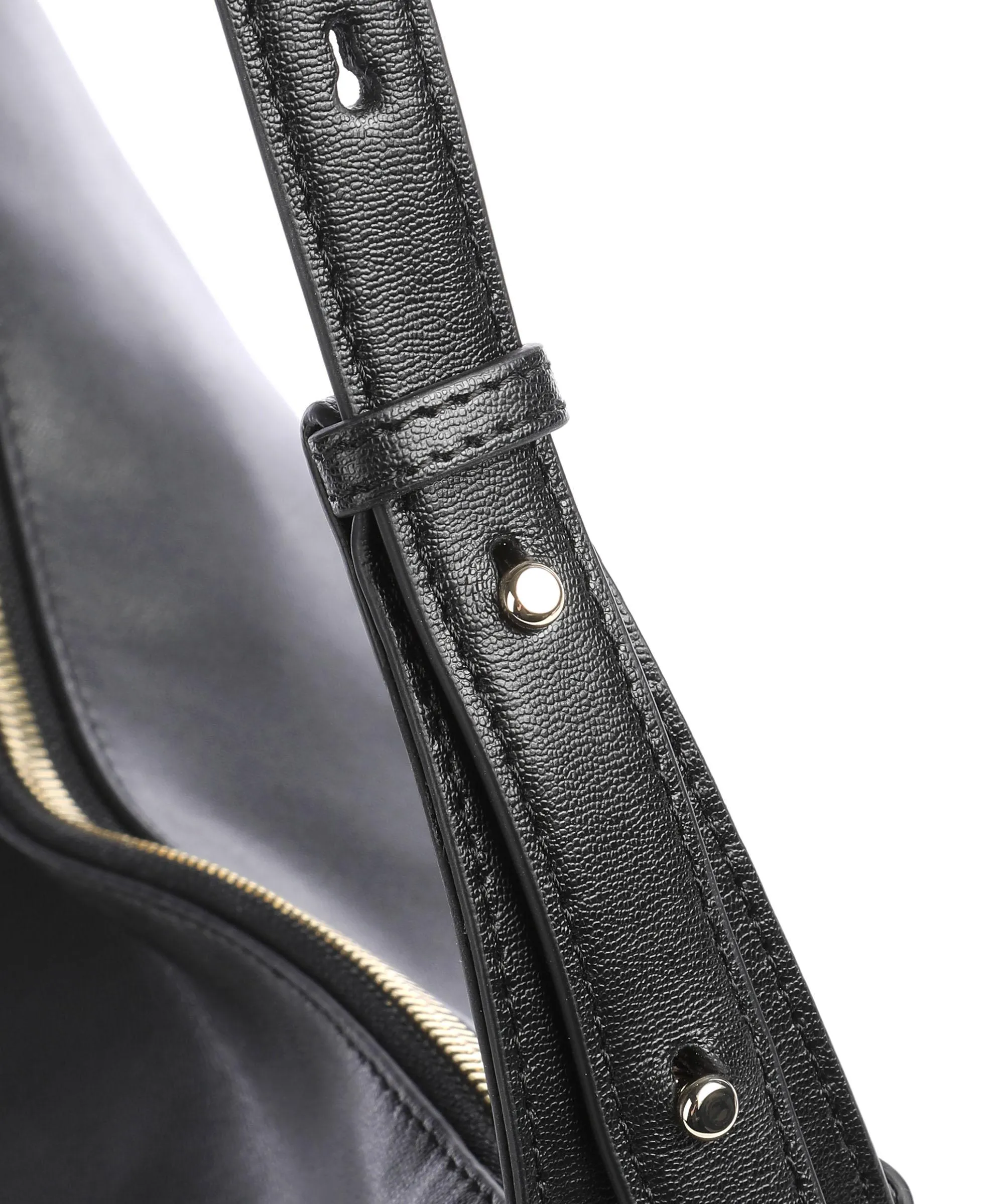 Mandarina Duck Luna Borsa hobo pelle di vitello finemente grana nero  