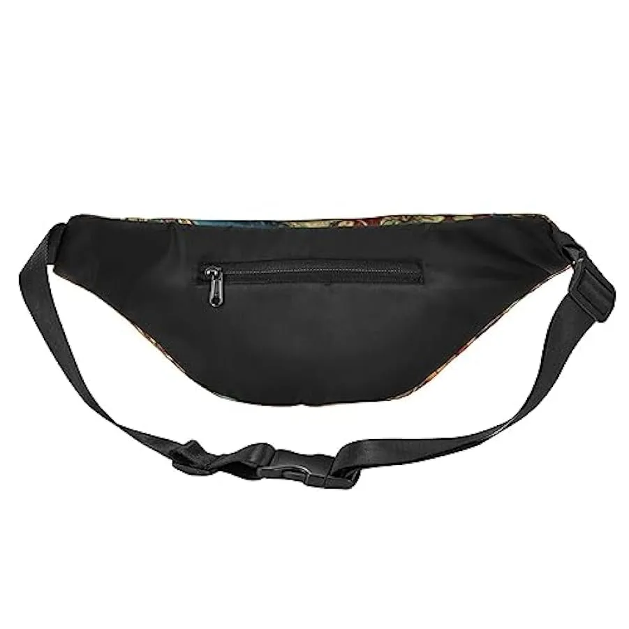 Marsupio con stampa autunnale del Ringraziamento per uomo donna borsa a tracolla marsupio da viaggio, Nero , Taglia unica 150660