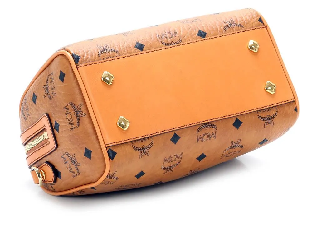  MCM Heritage Line Borsa a mano pelle sintetica cognac  