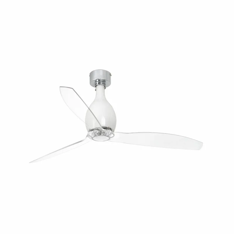 MINI ETERFAN M Ventilatore da soffitto bianco brillante/trasparente con motore DC