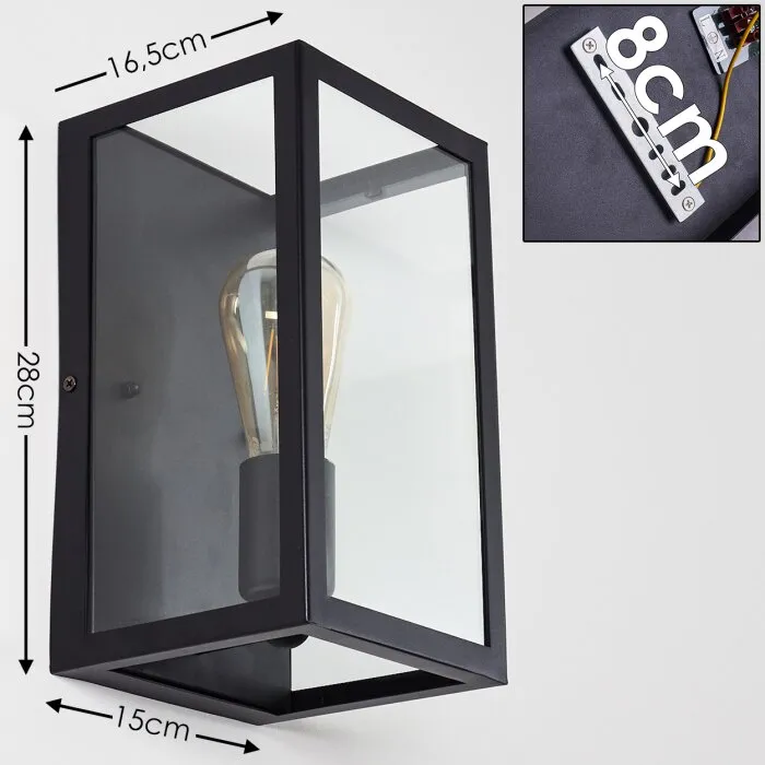 Moatize Applique Nero, 1-Luce