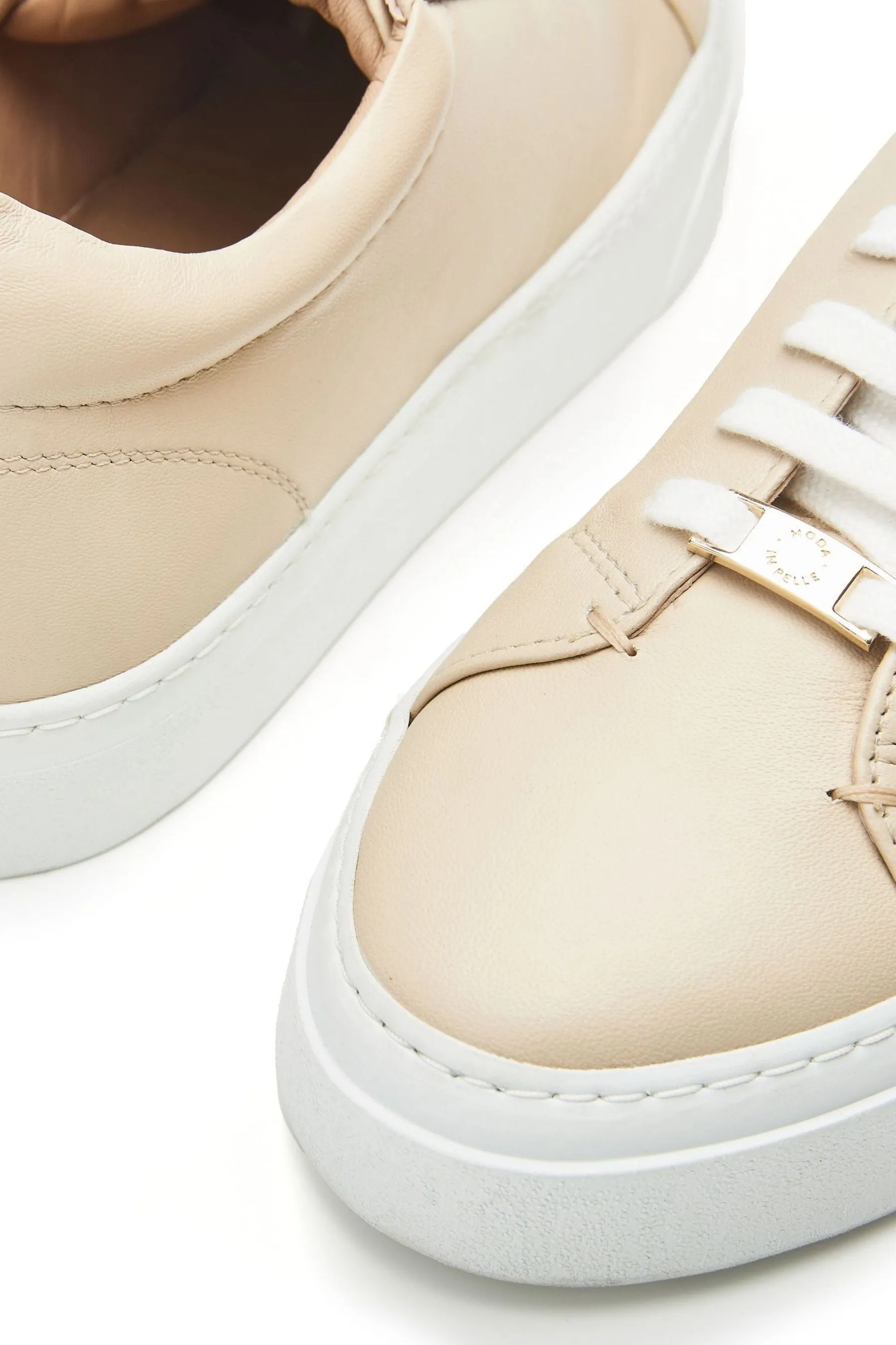 Moda in Pelle - Aiyla - Scarpe da ginnastica Pizzo-up con suola spessa