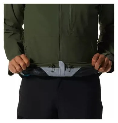 Mountain Hardwear Giacca impermeabile da uomo verde elasticizzata Ozonic Green