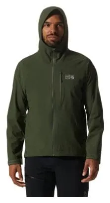 Mountain Hardwear Giacca impermeabile da uomo verde elasticizzata Ozonic Green