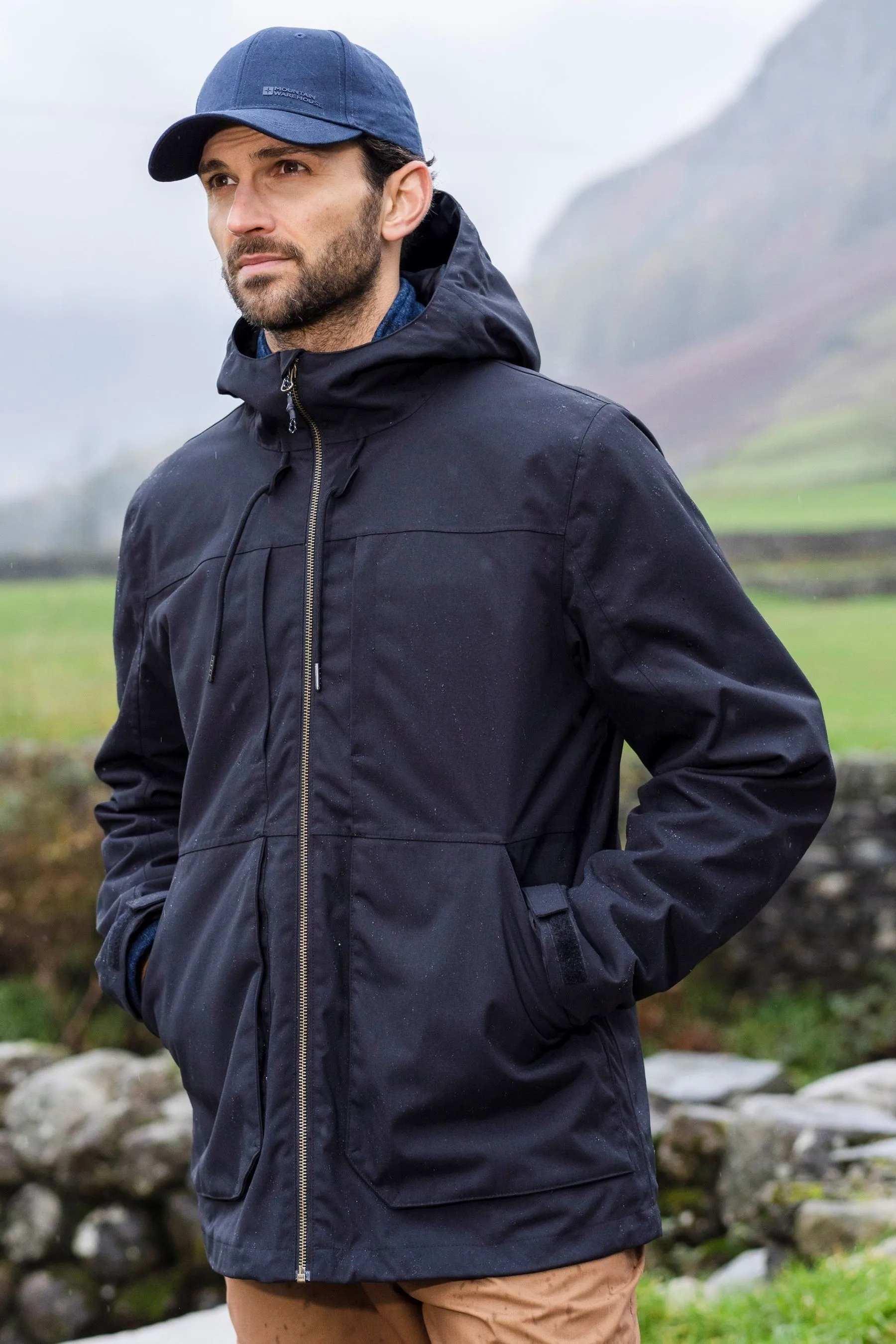 Mountain Warehouse Uomo Route - Giacca impermeabile