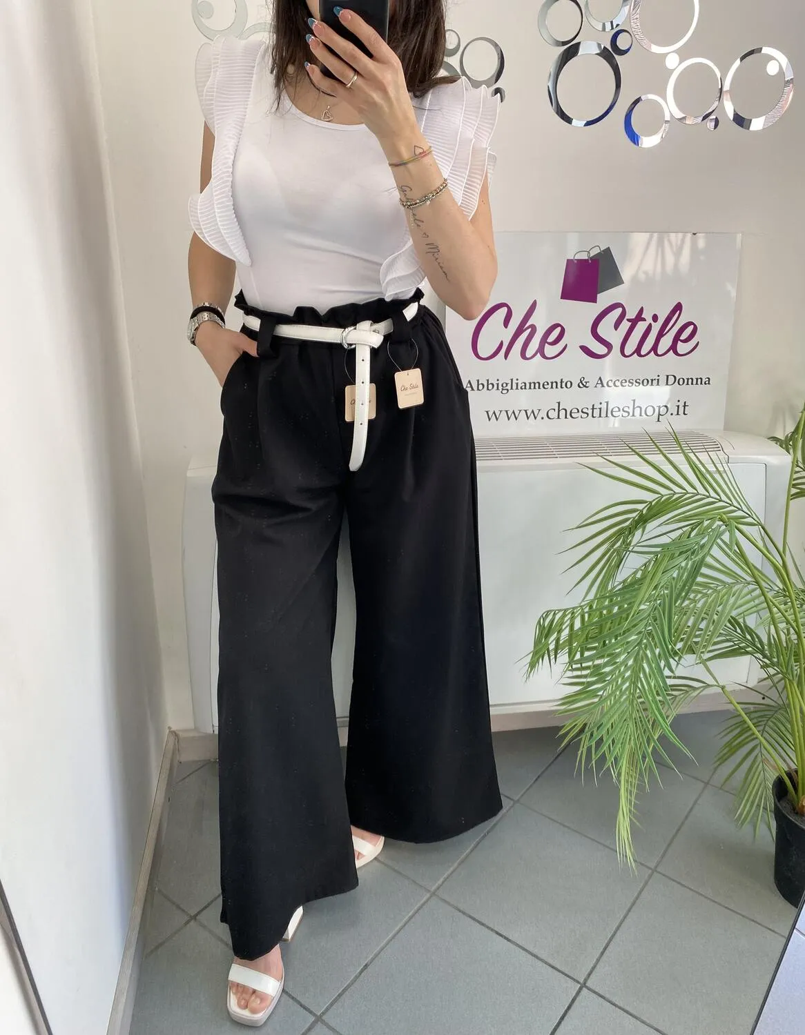NEW Pantalone ampio con cintura