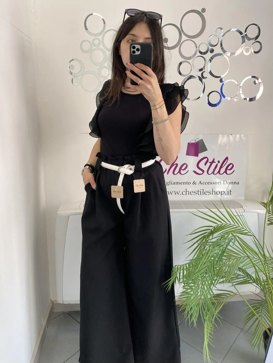 NEW Pantalone ampio con cintura