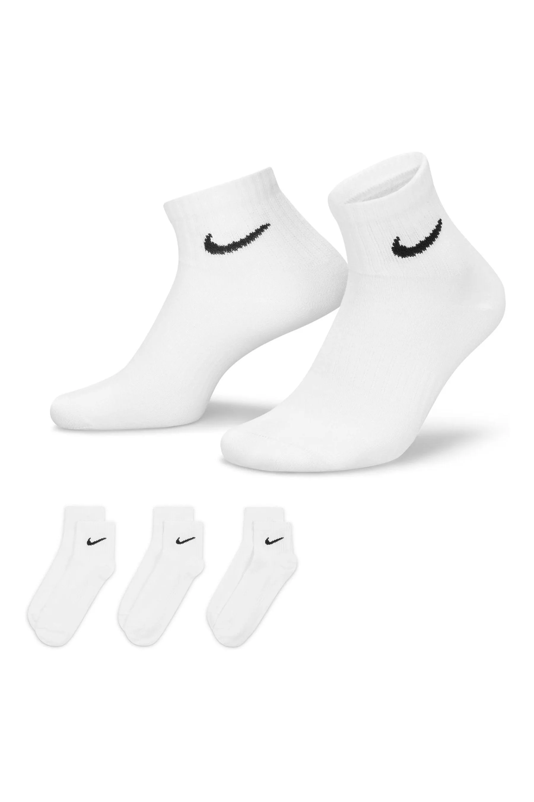 Nike - Calzini alla caviglia imbottita leggera 3 Confezione