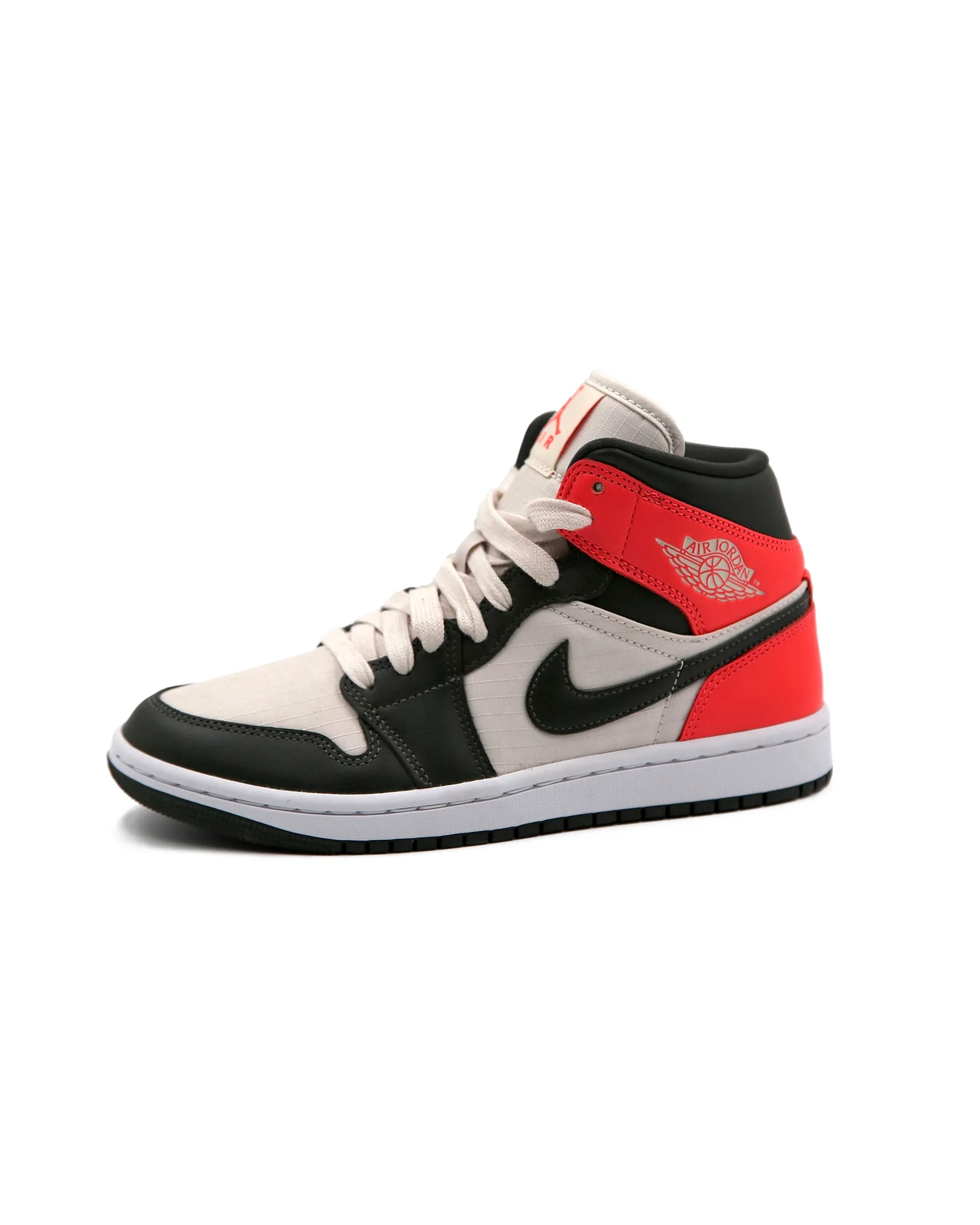NikeJordan 1 Mid Newsprint Light Orewood Brown  