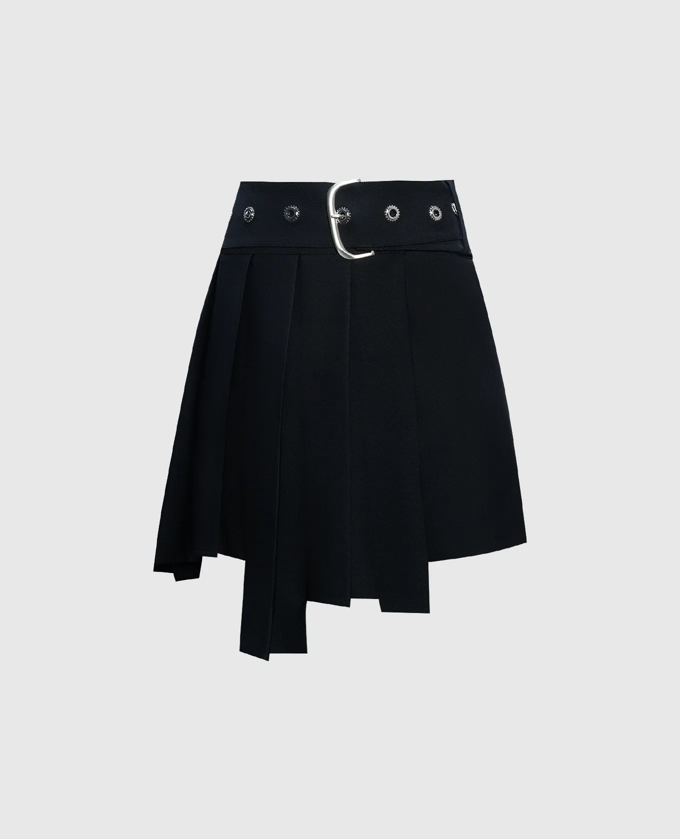 Off-White Gonna plissettata nera al profumo di lana OWCC179F23FAB001