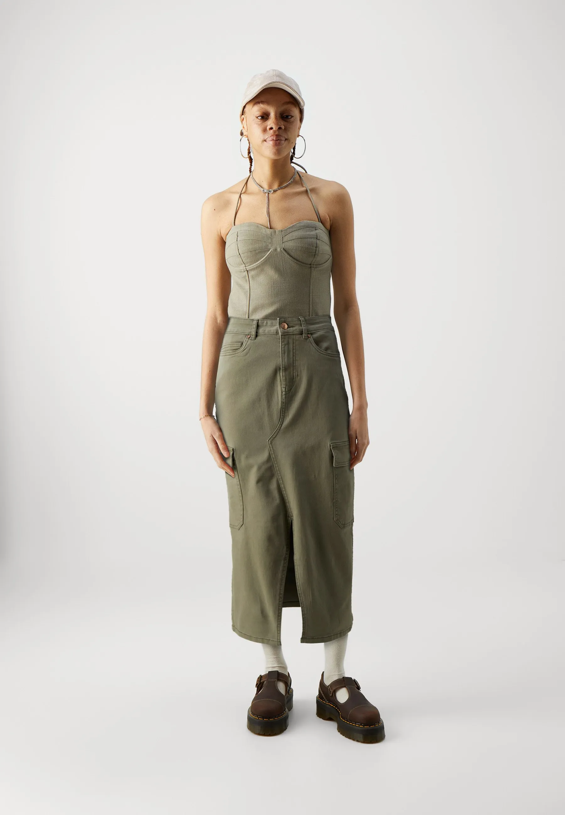 ONLLOLA CARGO LONG SLIT - Gonna a tubino