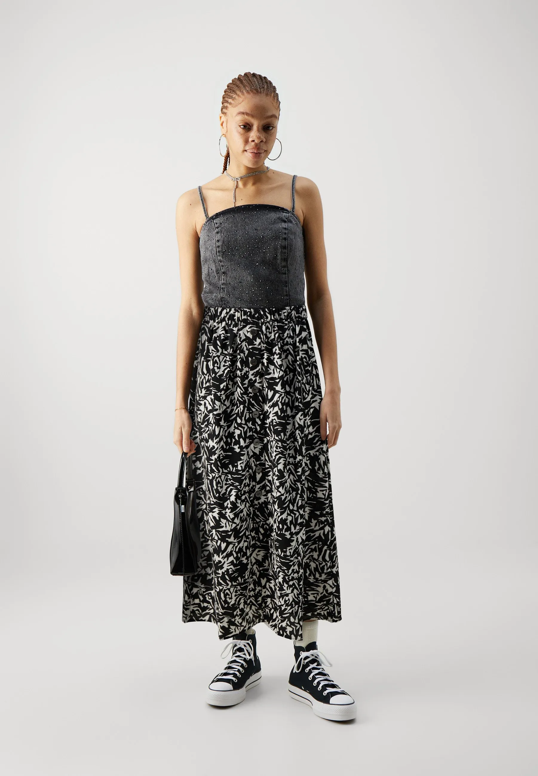 ONLNOVA LIFE LUX BUTTON SKIRT - Gonna a campana