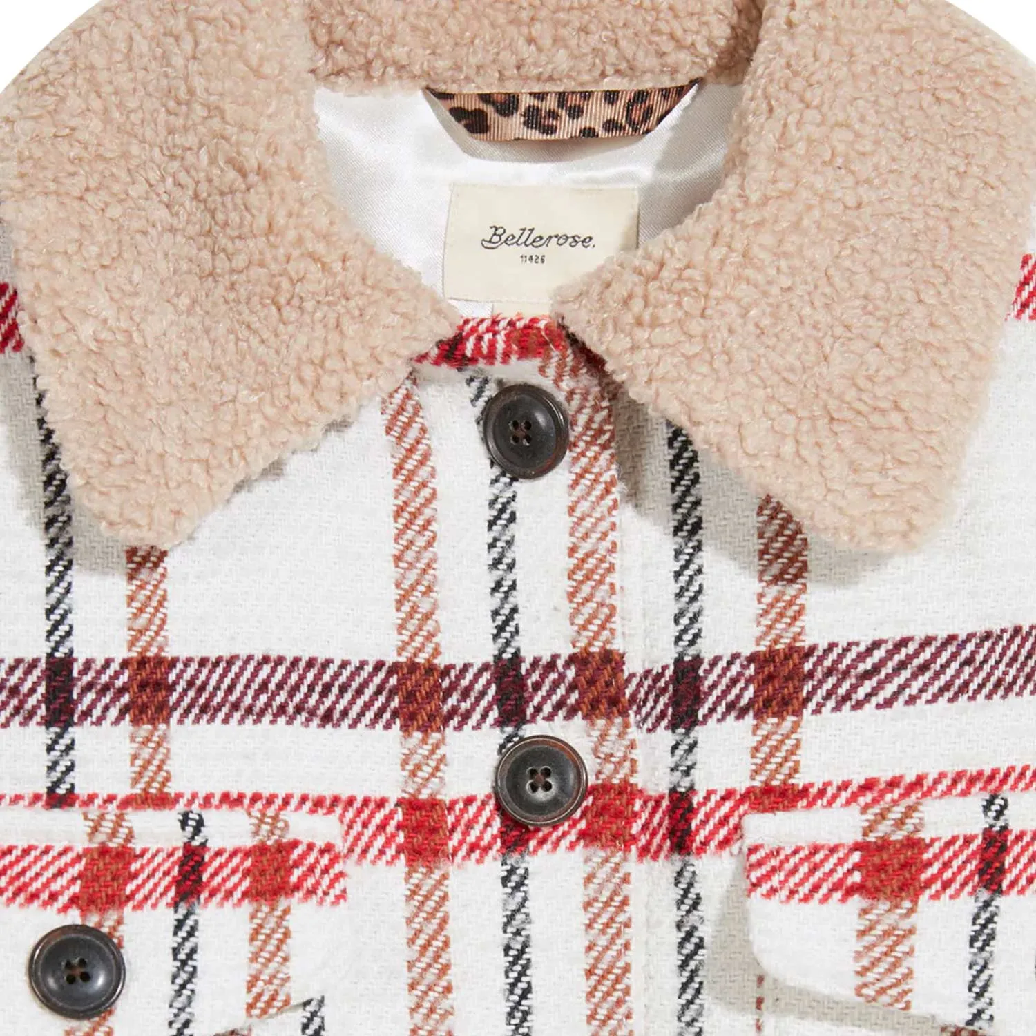 Overshirt Ariel A Quadri Con Colletto Teddy