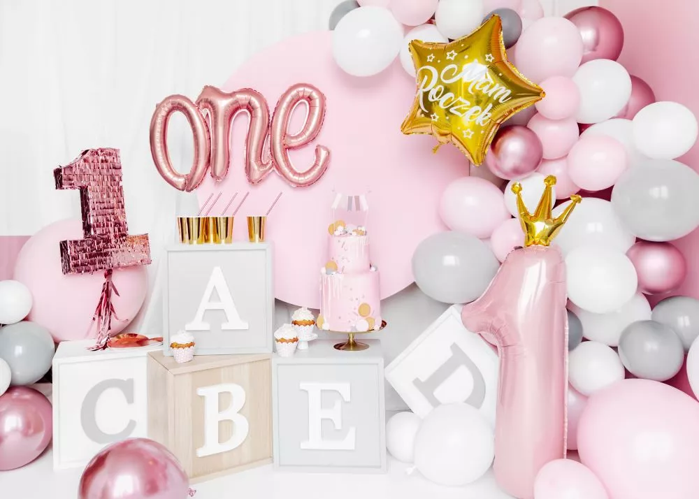 Palloncino my One foil scritta 66cm oro rosa