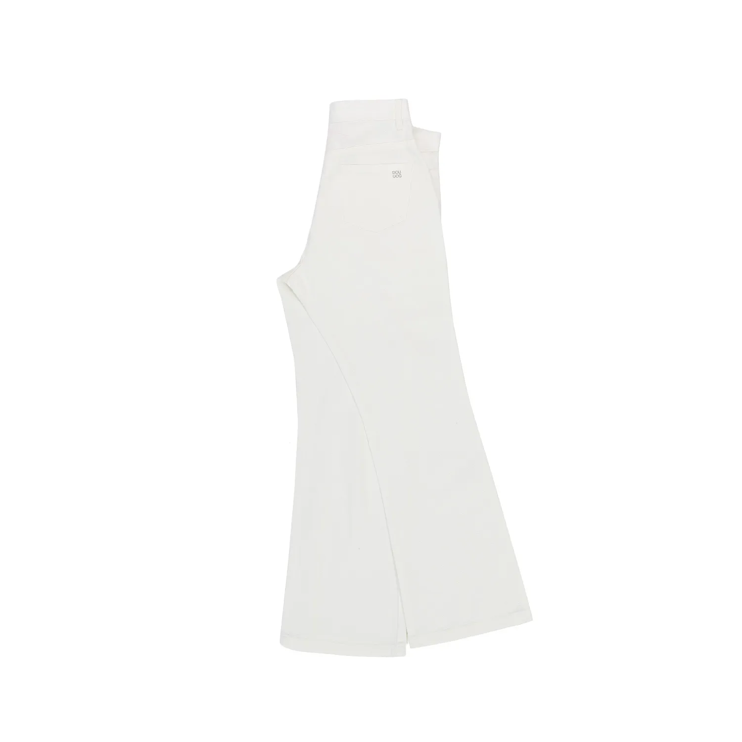 Pantalone A Zampa Bianco Latte Bambina E Teen