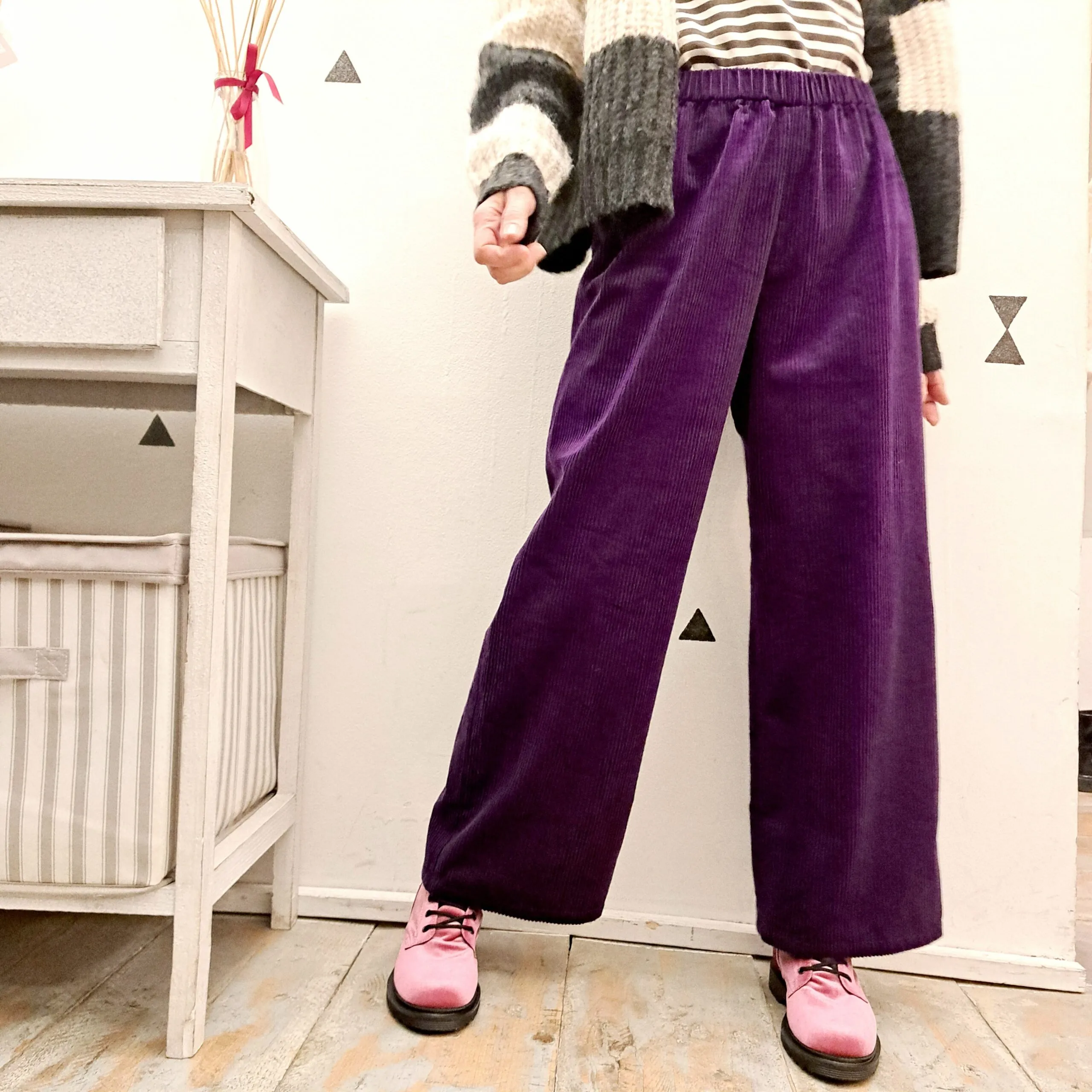 Pantalone Chichi Velluto Viola SIAPOESIA