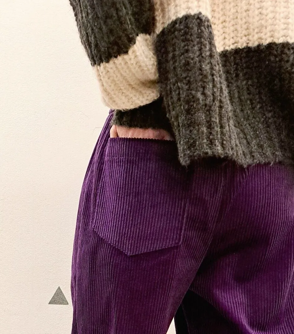 Pantalone Chichi Velluto Viola SIAPOESIA