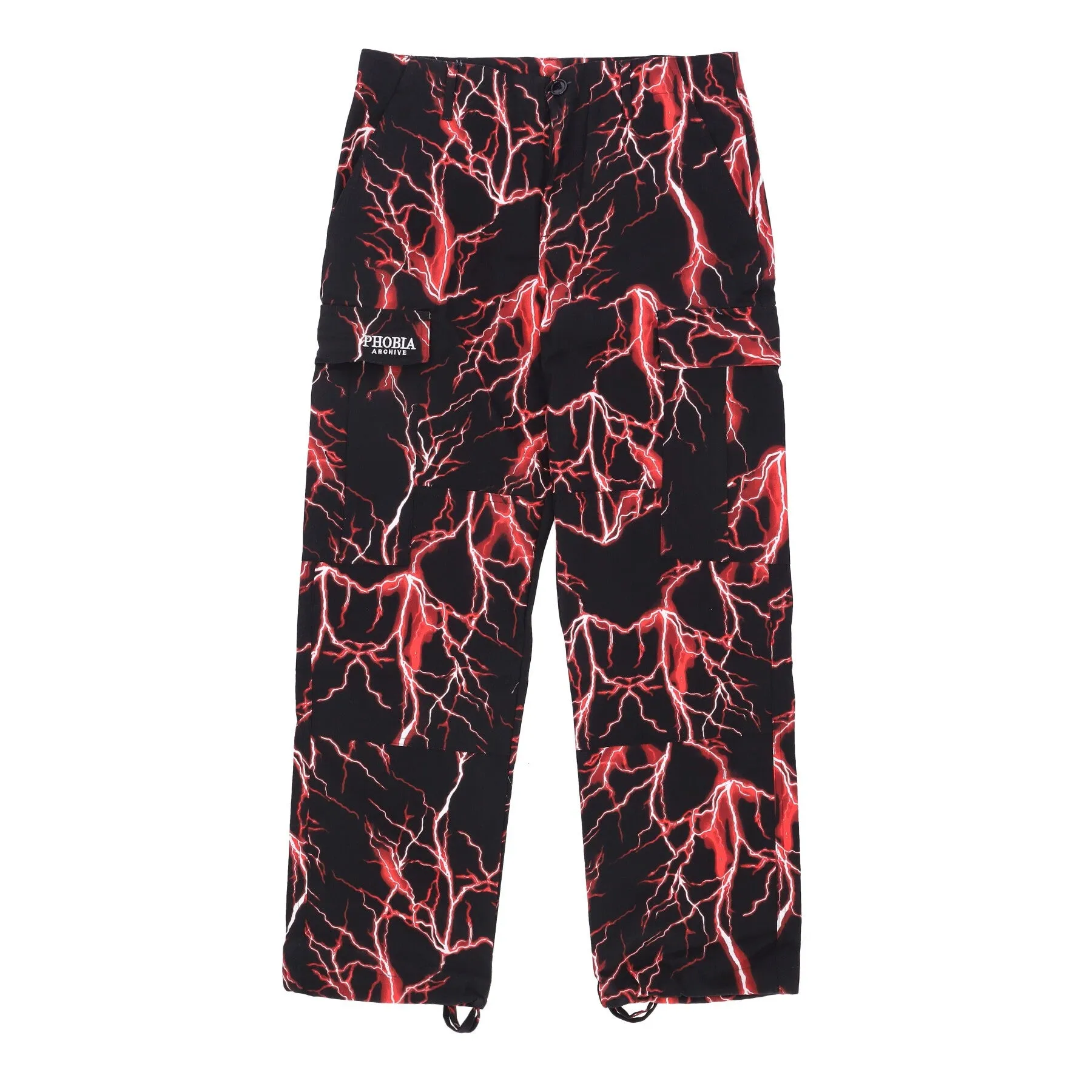 Pantalone Lungo Uomo Lightning Cargo Pants Black/red