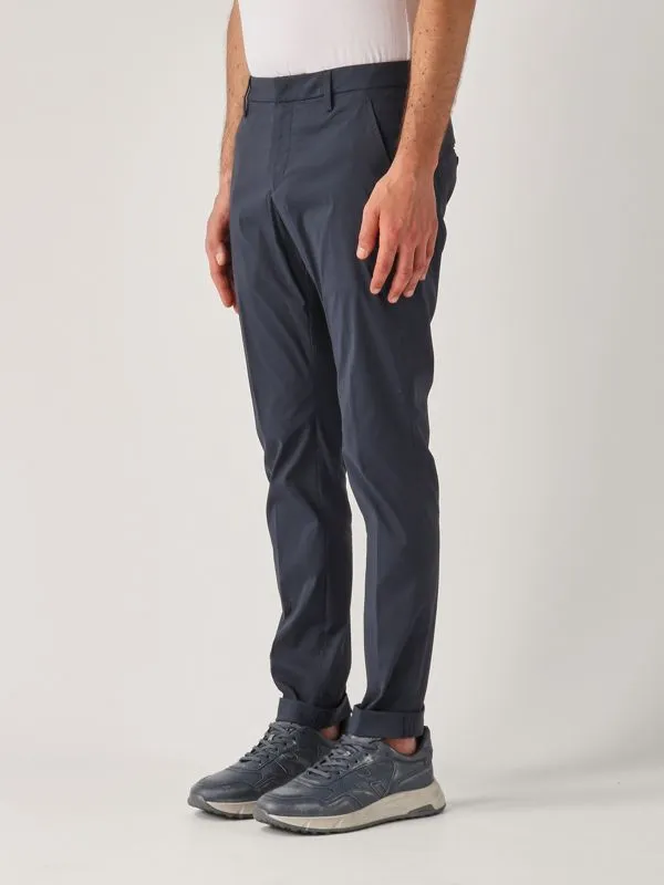 Pantalone uomo Dondup Gaubert slim-fit in cotone stretch Avio