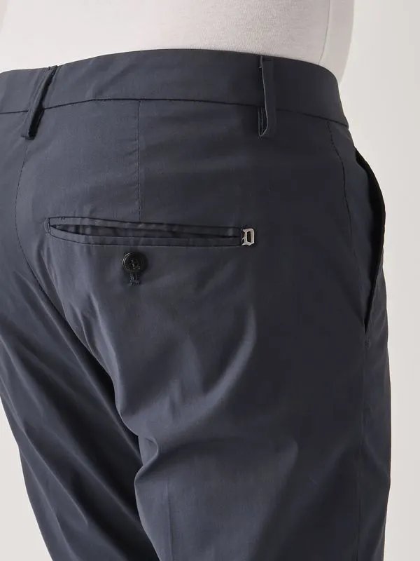 Pantalone uomo Dondup Gaubert slim-fit in cotone stretch Avio