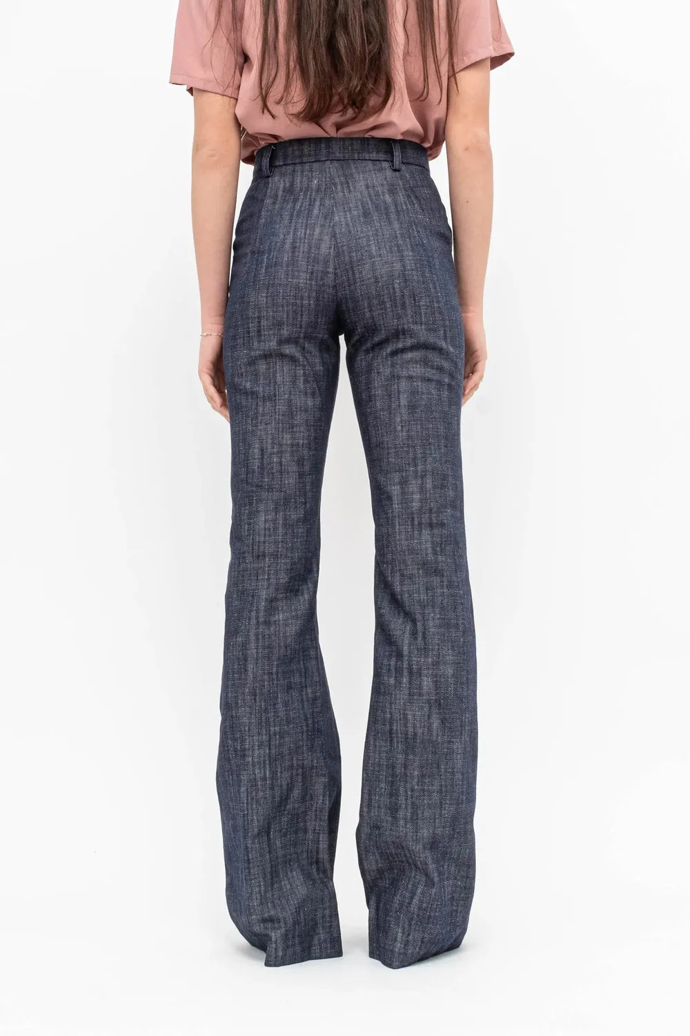 PANTALONE ZAMPA TELA JEANS