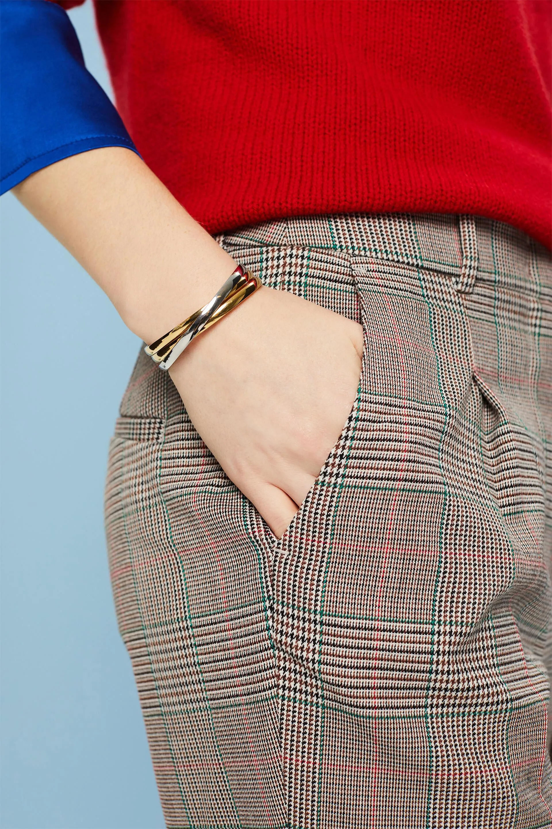 Pantaloni a scacchi tapered