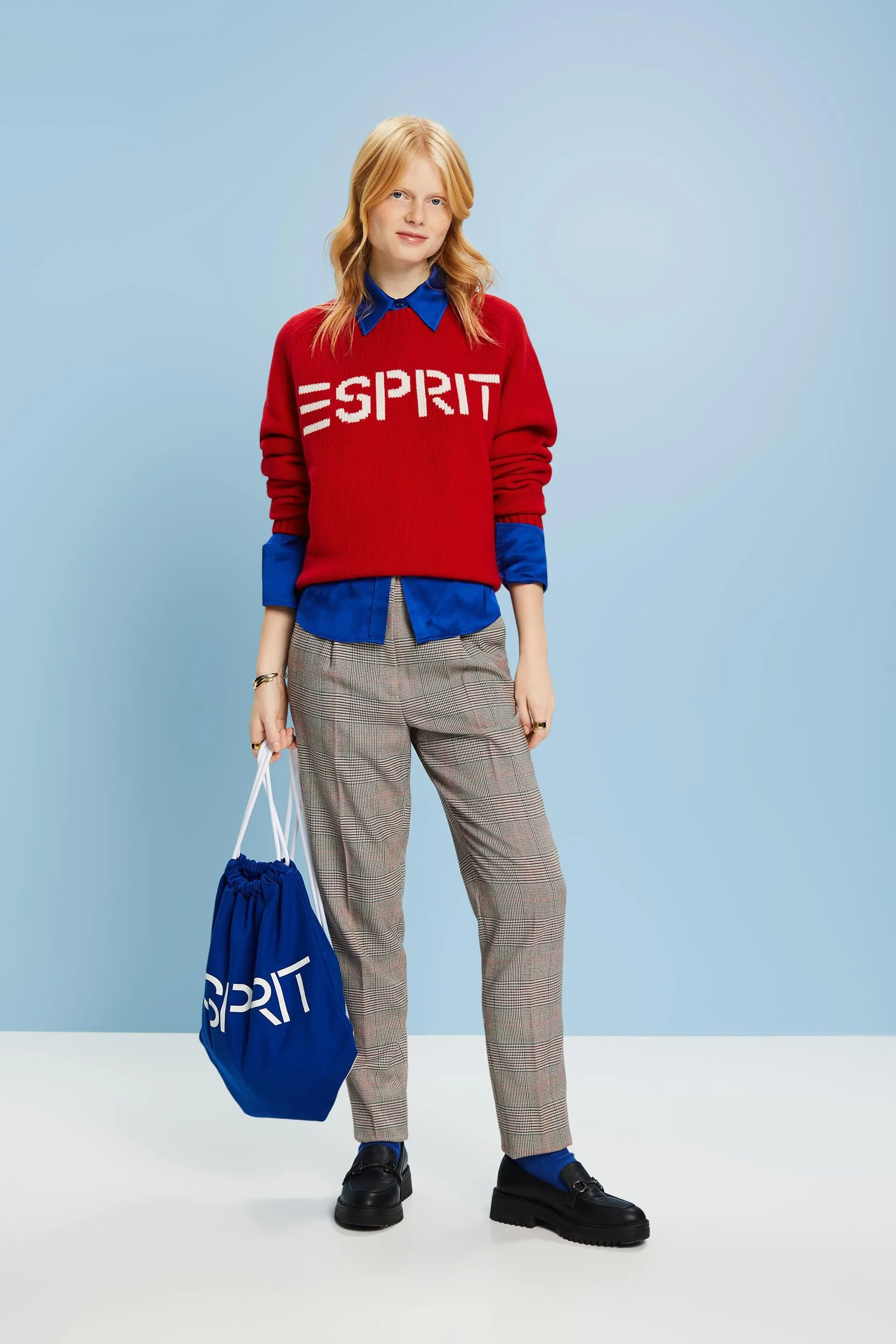 Pantaloni a scacchi tapered