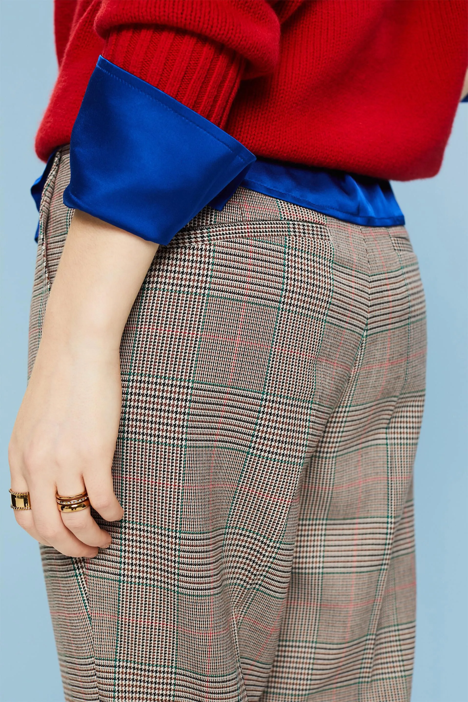 Pantaloni a scacchi tapered