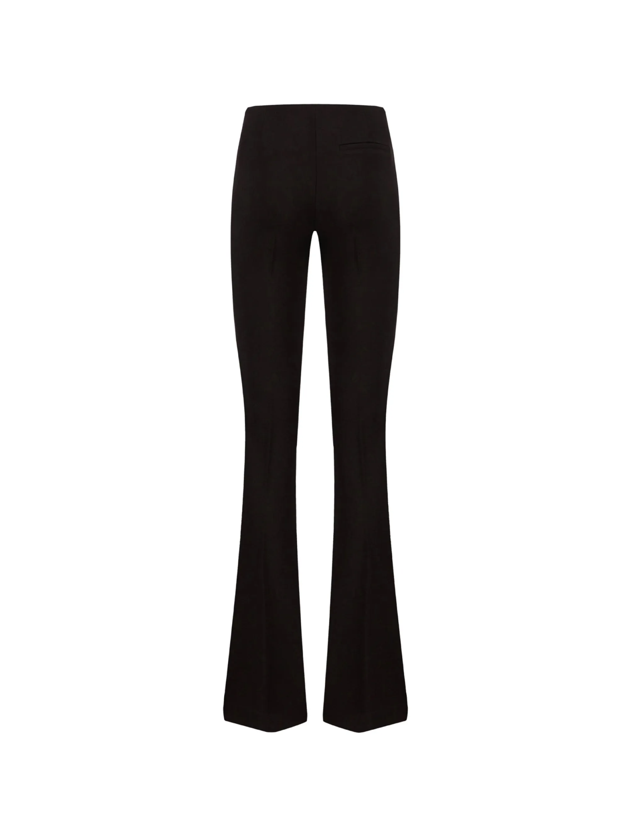 Pantaloni a Zampa in Crepe Punto Stoffa Nero