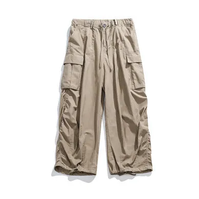 Pantaloni casual wide legs larghi estivi traspiranti da uomo