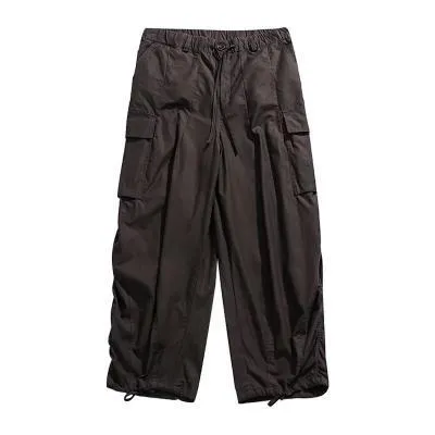 Pantaloni casual wide legs larghi estivi traspiranti da uomo