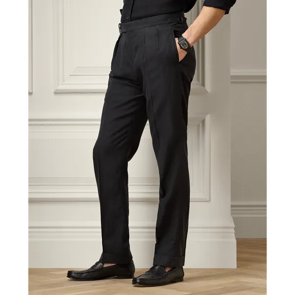 Pantaloni Gregory in seta e lino