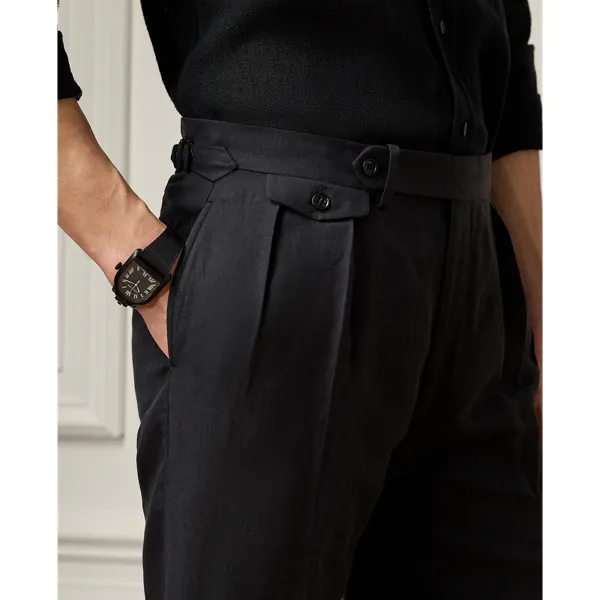 Pantaloni Gregory in seta e lino
